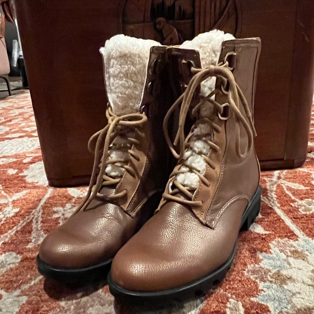 Sorel Phoenix Lace Shearling Sz 10.5 - Picture 5 of 8